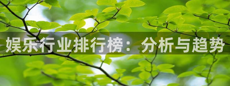 888贵宾会官网：娱乐行业排行榜：分析与趋势